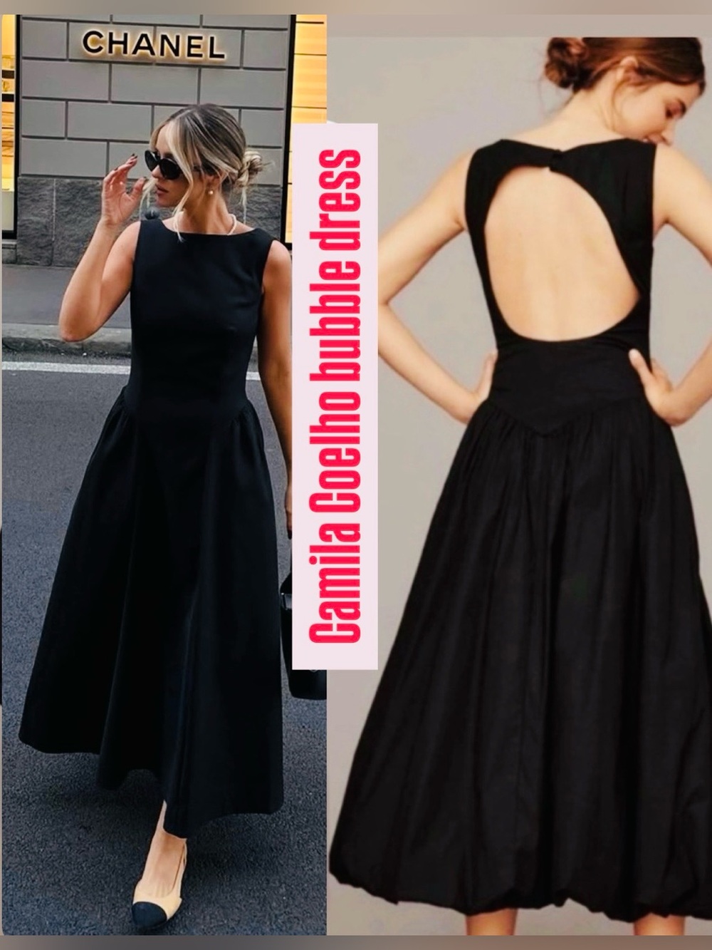 NWT CAMILA COELHO BUBBLE ballon 
HEM DROP WAIST MAXI DRESS
OPEN BACK S ,M and L